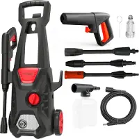 Lehmann Hochdruckreiniger mit Alu-Saugpumpe, 480 l/h Fördermenge, 1600 W, 5m Hochdruckschlauch, inkl. Reinigungsmittelbehälter