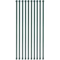 vidaXL Pflanzstäbe 10 Stk. 1 m Metall Grün
