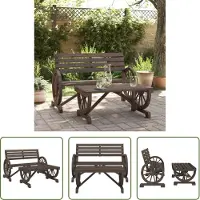 The Living Store 2-tlg. Garten-Lounge-Set Massivholz Tanne