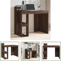 The Living Store Schreibtisch Braun Eichen-Optik 103,5x56,5x94 cm Holzwerkstoff