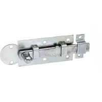 Alberts Fensterriegel | gerade, mit befestigter Schlaufe | galvanisch verzinkt, dickschichtpassiviert | Platte 80 x 30 mm | 10er Set