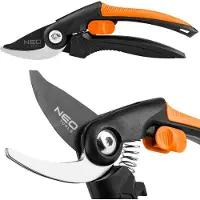 Neo Tools Bypass-Schere, länge 210 mm, Schnittdurchmesser 20 mm, langlebige Stahlklingen, ergonomischer Griff aus Polypropylen mit weichen TPR-Komponenten, Klinge für frisches Holz, Klingensperre