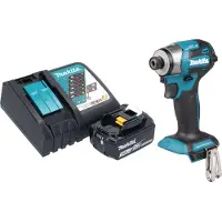 Makita DTD 173 RF1 Akku Schlagschrauber 18 V 180 Nm 1/4“ Brushless + 1x Akku 3,0 Ah + Ladegerät