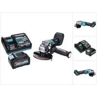 Makita GA 016 GM1 Akku Winkelschleifer 40 V max. 125 mm Brushless XGT + 1x Akku 4,0 Ah + Ladegerät