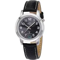 Master Time MTLA-10577-24L Damen-Armbanduhr, Edelstahl-Gehäuse, Leder-Armband
