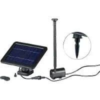 Pearl Teich- und Springbrunnen-Pumpe mit 2-Watt-Solarpanel und Akkubetrieb