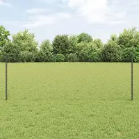 Syfax Sechseckzaun mit Pfosten 10 x 0,8 m PVC-beschichteter Stahl