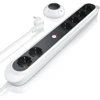 Bearware Steckdosenleiste Mehrfachsteckdose Steckerleiste 3680W, 6-fach