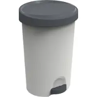 Eda Plastiques EDA Tret-Abfallbehälter Stepy 70 Liter PP grau/beton