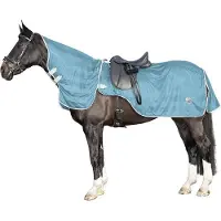 HKM Fliegenausreitdecke -mit abnehmbarem Halsteil- Größe (Pferdedecke) - 115 cm Farbe - Aqua