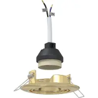 vidaXL Spotlight 12 stk. Gold 9 x 9 x 2,5 cm Metall