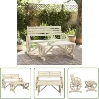 The Living Store 2-tlg. Garten-Lounge-Set Massivholz Tanne