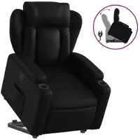 Sonstiges Relaxsessel mit Aufstehhilfe Schwarz Kunstleder