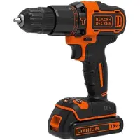Black & Decker Akku-Schlagbohrmaschine Black+Decker 18V, 1.5Ah Akku, Ladegerät, 32-teiliges Zubehörset - BDCHD18S32-QW