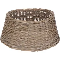 Spetebo Rattan Weihnachtsbaumrock aus Weide 60 cm - natur - Abdeckung für den Christbaum Ständer