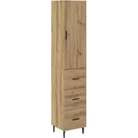Syfax Highboard Artisan-Eiche 34,5 x 34 x 180 cm Holzwerkstoff