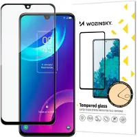Wozinsky TCL 30 5G Vollbildschutz, 9H, langlebiges gehärtetes Glas mit Case-freundlichem Rahmen, Schwarz