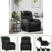 The Living Store Relaxsessel Schwarz Kunstleder