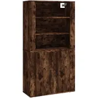 Syfax Highboard Räuchereiche Holzwerkstoff