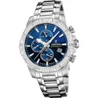 Festina Herrenuhr Timeless Chronograph Armbanduhr Edelstahl silber D2UF20704/4