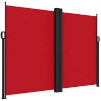 Syfax Seitenmarkise Ausziehbar Rot 180x1200 cm