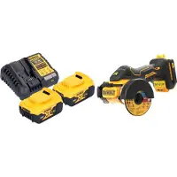 DeWalt DCS 438 P2 Akku Multimaterialschneider 18 V 76 mm Brushless + 2x Akku 5,0 Ah + Ladegerät