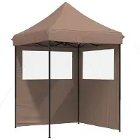 vidaXL Partyzelt 200 x 200 x 306 cm Braun Oxford-Stoff