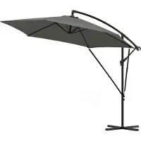 Happyment Happiq Rechteckiger HängeSonnenschirm – 310 × 310 cm – Verstellbar & 45° Kippbar – UV-Resistent & Wasserabweisend – Dunkelgrau – Mit Schutzhülle
