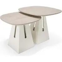 AEA Doppel-Set 2x Couchtische Design Kaffeetisch und Beistelltisch fürs Wohnzimmer