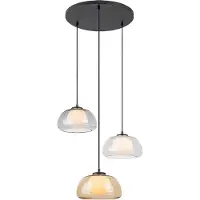 Rabalux 72276 Pendelleuchten Elowen G9 3x MAX 5 Metall Glas schwarz
