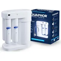 AQUAPHOR Morion 101S RO Trinkwasserfilter-Set + RETRO 2 3-Wege-Küchenarmatur - CHROM