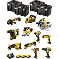 DeWalt Kit DWK1101T (DCD996+DCH273+DCG405+DCF887+DCF894+DCS334+DCS570+ DCS355+DCP580+DCS367+DCL050+ 3x5,0Ah + DCB115+4xTSTAK VI)