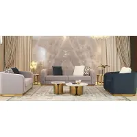 AEA Couchtisch Set 2er Set Garnitur Couchtisch Tische Designer Rund 2tlg Kaffeetisch