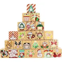 Nikcorp Adventskalender zum Befüllen 24 Schachteln DIY Weihnachten