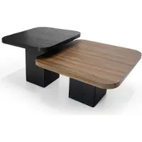 AEA Wohnzimmer Couchtisch Set 2x braune Tische, Luxus Design 2-tlg stilvolle Möbel