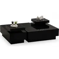 AEA Designer Couchtisch Luxus Holz stilvolle Beistelltische modernes Wohnambiente
