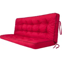 Stanis³aw Jurga Pillowprim "Pola" Sitzpolster für Hollywoodschaukel – 180x110cm – wetterfest & bequem, rot