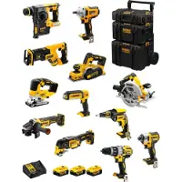 DeWalt Kit DWK1201 (DCD996+DCH273+DCG405+DCF887+DCF894+DCS334+DCS570+ DCS355+DCP580+DCS367+DCL050+DCF620+3x5,0Ah+DCB115+Caddy)