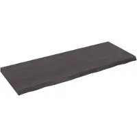 Syfax Waschtischplatte Dunkelbraun 160x60x(2-6)cm Massivholz
