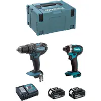 Makita Kit DLX2131RFJ (DHP482 + DTD152 + 2 x 3,0 Ah + DC18RC + MAKPAC 3)