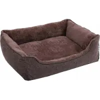 In And OutdoorMatch Hundekissen Roxane - Braun - Hundebett 90x25x75cm - Waschbar - Weich - Orthopädische Hundekissen