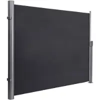 In And OutdoorMatch s Sichtnetz Abelardo - Ausziehbar - Sichtschutztuch - Sichtschutztuch - Windschutznetz - Netzzaun - Dunkelgrau - 160 x 350 cm