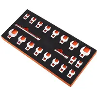 StarTech.com Crowfoot-Schlüsselsatz - 3/8''-Antrieb - 20-teiliger Crowsfoot-Schlüsselsatz + 2 Verlängerungsstangen & EVA-Werkzeug-Organizer - SAE 3/8-7/8'' & metrisch 10-22 mm - 40CR-Material.