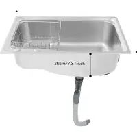 OEM Küchenspülen-Set, Edelstahl, multifunktionale Zubehörteile, Silber
