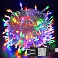 ROSNEK 20m 200 LEDs Lichterkette 8 Lichtmodi mit Timer Lichterketten für Innen Garten Hof Hochzeit Weihnachten Party, Bunt
