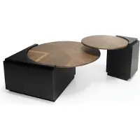 AEA Moderner Couchtisch 2x schwarze Luxusmöbel stilvoll fürs Wohnzimmer neues Design