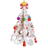 Mc star Weihnachtsdeko Mini Weihnachtsbaum Tischdeko Kleiner Weihnachtsbaum Tisch Deko Holz Weihnachtsschmuck Tischplatte Weihnachtsbaum