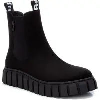 Refresh für Damen. 17024902-NEGRO Stiefelette 170249 schwarz (38), Wohnung, 1 bis 3 cm, Reißverschluss, Lässig