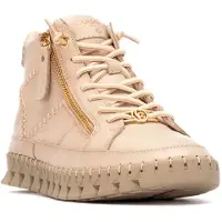 Carmela für Damen. 16270802-BEIGE Lederstiefeletten 162708 beige (38), Wohnung, Reißverschluss, Lässig