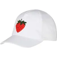 Sterntaler Baseball Cap "Basecap Erdbeere", Mädchen, Gr. 53, weiß, Obermaterial: 100% Baumwolle CO., Caps Baseball Cap